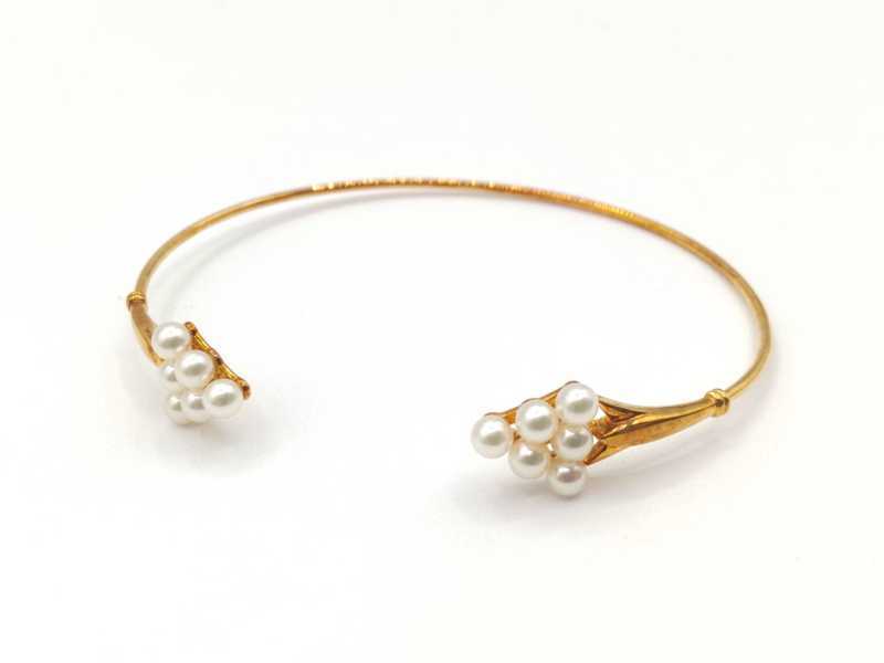 ミキモト買取 バングル パール K18